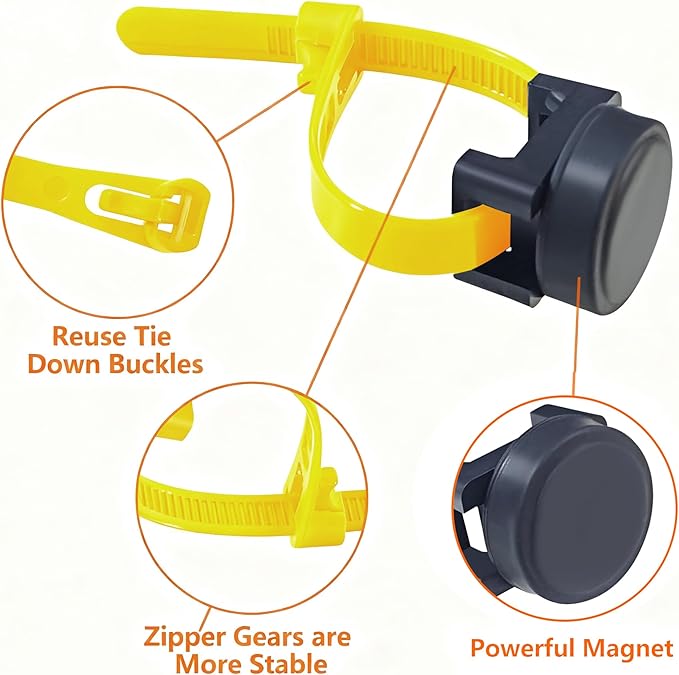 15pcs Magnetic Cable Zip Tie Base, Wire Cable Holder, Cable Ties Mount Wire Clips, Cable Management Base Organization, Multipurpose for Cable Wire Holder Clip (Colourful)