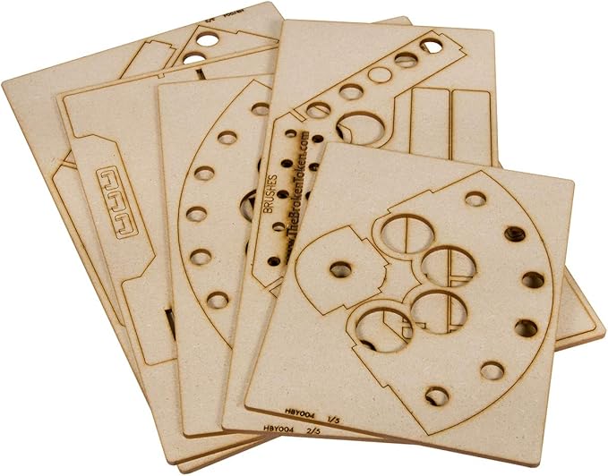 The Broken Token Modular Paint Rack w/ 26mm Holes - 90° Wedge - Multiple Organizer for Paint Bottles, Pots, and Brushes in Tiered Layout - Customize Your Pieces with Easy Organization & Access