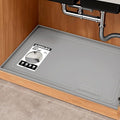Aisslro Under Sink Mat 25" X 19", Waterproof Silicone Under Sink Mats for Kitchen, Anti-Leak Shelf Liner & Cabinet Protector with Raised Edge, [BPA Free] Bathroom Tray Home Organizer, Gray