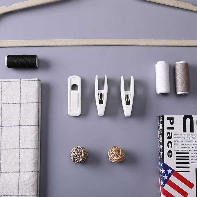 Trgowaul Velvet Hangers Clips, Pants Hangers Velvet Clips, Strong Finger Clips Perfect for Thin Velvet Hangers