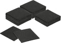 uxcell Felt Furniture Pads, 24Pcs 5.12" x 5.12" Adhesive Backed Felt Non-Slip Anti-Scratch Chair Leg Protectors for Protecting Hardwood Floor, Black