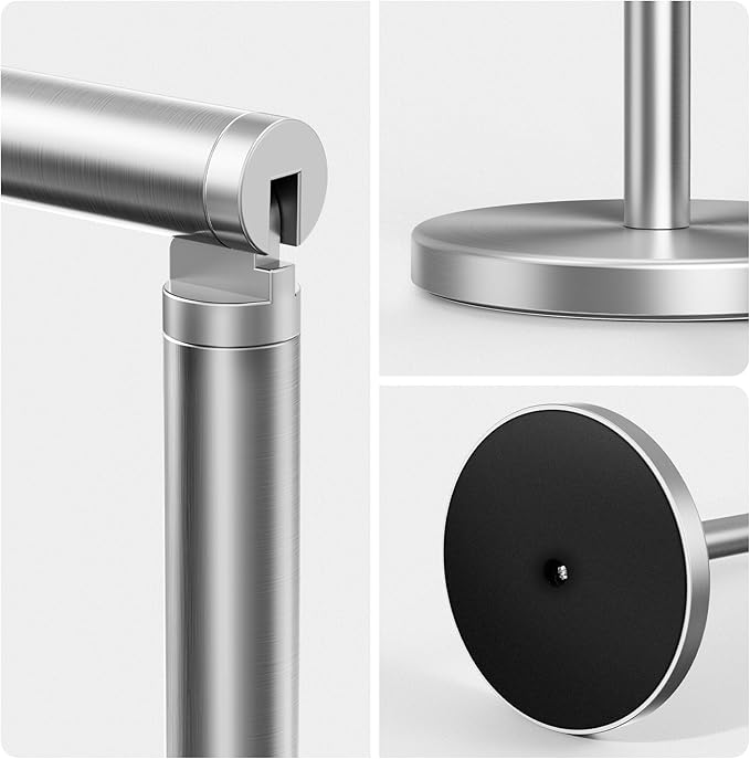 Cesun Toilet Paper Holder Stand Free Standing, Sliver Toilet Paper Storage with Heavy Weighted Base, Bathroom Stainless Steel Toilet Paper Roll Holder, Non-Slip, Sliver