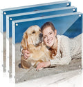 TWING Acrylic Frame 8 x 10, 3 Pack Premium Magnetic Picture Frame, Thickness 10+10MM Clear, Self Standing Photo Frame