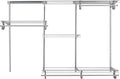 ClosetMaid ShelfTrack Wire Closet Organizer System, Adjustable from 4 to 6 Ft., with Shelves, Clothes Rods, Hardware, Durable Steel, Satin Chrome