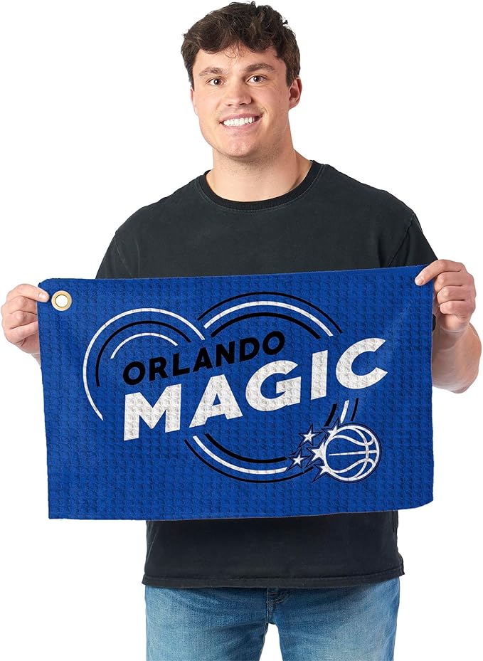 Northwest NBA Golf Towel – Official Licensed Microfiber Waffle Fabric, Absorbent 16x25 in Club Cleaning Accessory