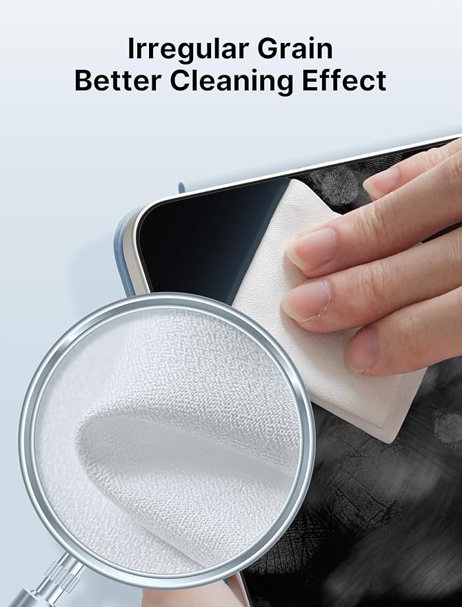 JSAUX Microfiber Cleaning Cloth (100 Total) for Switch 2| Eye Glass Disposable Clean Cloth| Safe for Lens, Eyeglasses, Glasses, Screens, Camera, iPad, iPhone, Phone, Steam Deck, LCD TV Screen and More