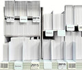 20 Pcs 20 * 15 CM 1MM Rack Size Dividers Mini Closet Shelf Dividers Tag; Shelf Label; Book Tracker Bookmark; Library Card Bookmark Creative Book Accessories for Reading Lovers; Book Tracker