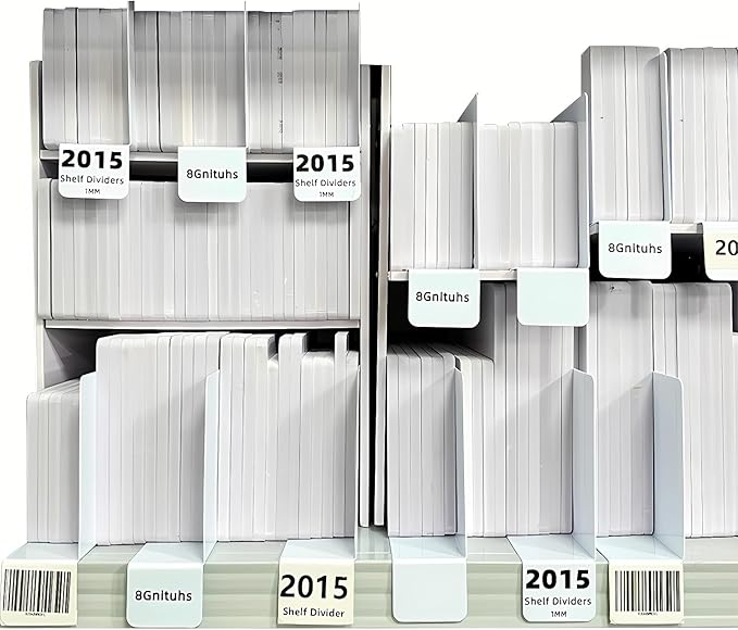 20 Pcs 20 * 15 CM 1MM Rack Size Dividers Mini Closet Shelf Dividers Tag; Shelf Label; Book Tracker Bookmark; Library Card Bookmark Creative Book Accessories for Reading Lovers; Book Tracker