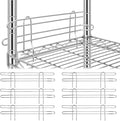 6 Pcs Chrome Wire Shelf Ledge 18" L x 4" H Wire Shelving Side Ledge Metal Shelves Accessories Pantry and Garage Storage(Silver)