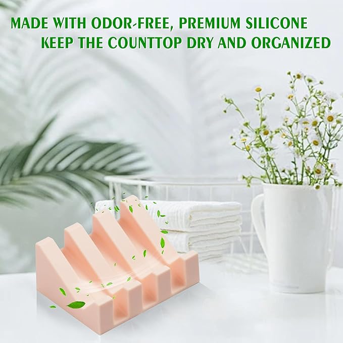 Self Draining Soap Dish,Silicone Suction Cup Soap Holder, Bathroom Soap Dish for Bar Soap,Can Extend Soap Life,Bathroom, Bath Tub, Kitchen Sink Pink - 4 Pack