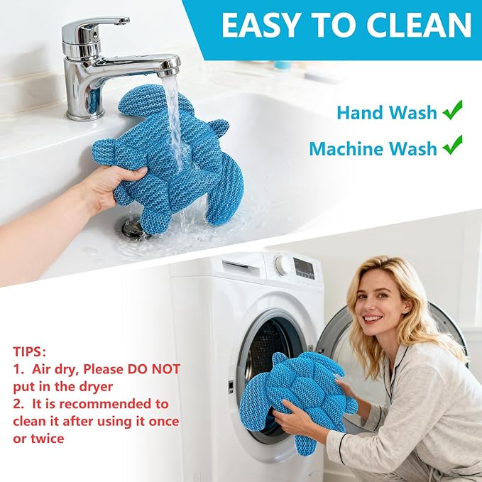 Hot Tub Scum Absorber Turtle, 2PCS Reusable Hot Tub Oil Absorbing Floating Sponges for Spa/Pool, Hot Tub Scum Sponge Accessories to Soak Up Oils & Keep Water Clean