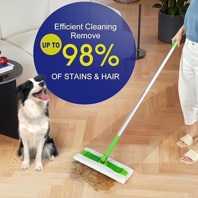 Orighty Dry Sweeping Cloths, Mop Pads Refills Compatible with Swiffer Sweeper, 120 Count Disposable Duster Refills for Floor Mopping and Cleaning (Pack of 2)