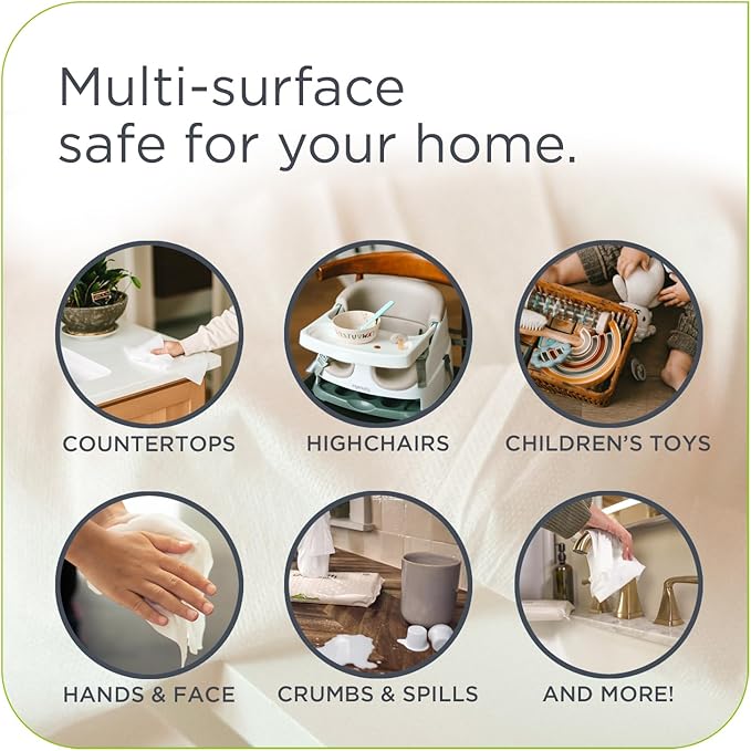 Quikcloth® Everyday Clean – Plant-Based, Gentle, Plastic-Free Cleaning Wipes for Home & Kitchen - Safe on Hands and Surfaces