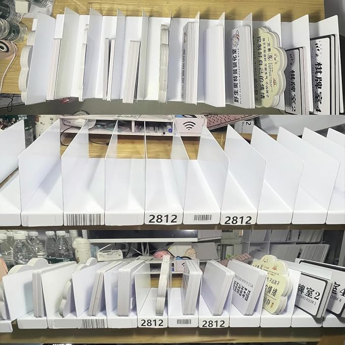 20 Pcs 28 * 12CM 1MM Shelf Divider for Library Labels;Bookshelf Labels;Book Number prompts;Bookshelf Separation Classification;File Guides