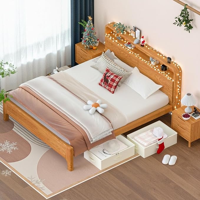 EE-RoomWorld Under Bed Storage with Wheels, No Assemble Required 10 inches height Under Bed Storage bins,Large capacity Rolling Underbed Shoe Storage containers，dorm underbed storage drawers