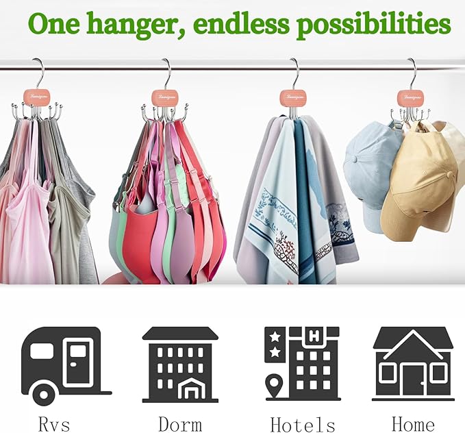 Cedar Wooden Belt Hanger, Belt Organizer for Closet,Rotatable Tie Rack,Belt Holder,Hanging Closet Storage Hook for Belt, Bra, Tank Top, Tie, Scarf, Purse, 1PCS