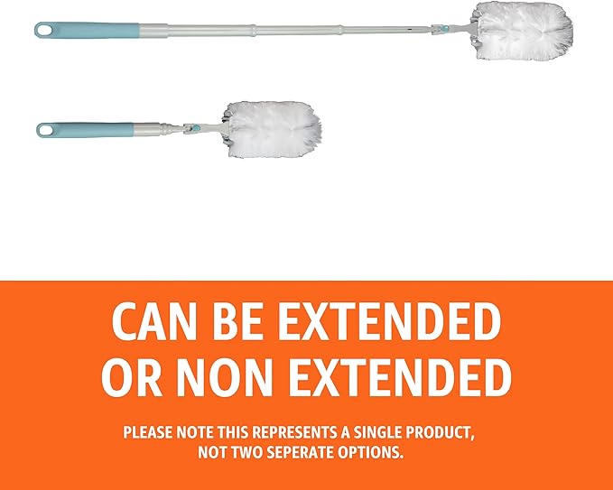 Amazon Basics 360° Heavy Duty Duster Kit Extendable, including 1 Extendable Handle and 6 Plumes Refills