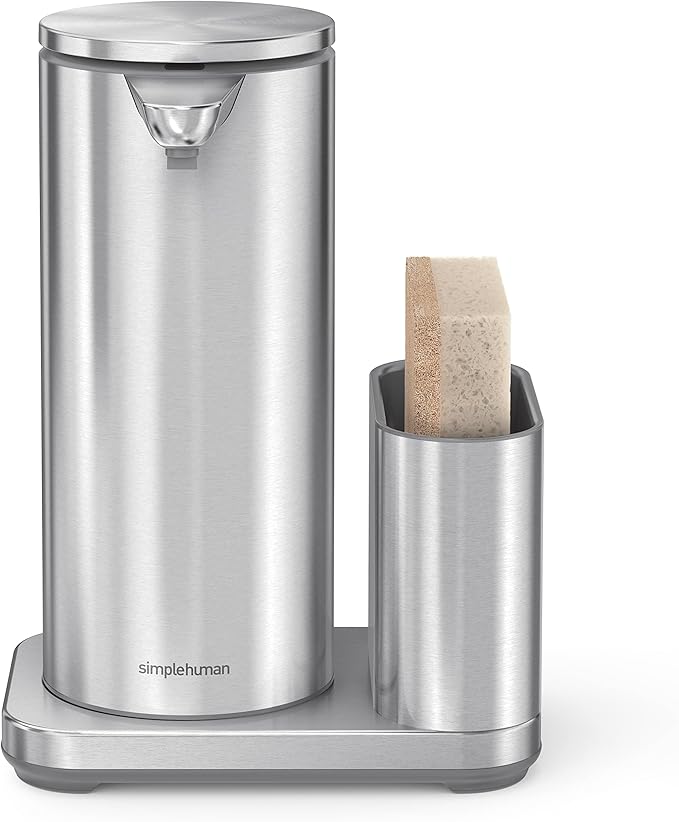 14 oz. Liquid Sensor Pump with Caddy, high-Grade Brushed Stainless Steel