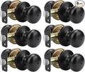 Goldenwarm Black Interior Door Knobs, Matte Black Bedroom Door Knob, Door Knobs Interior Bulk, Privacy Door Knob for Bedroom or Bathroom(6 Pack)