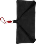 TOYANDONA Magnetic Golf Towel Waffle Pattern Microfiber Cleaning Cloth Black Sports Accessory for Outdoor Golf Equipment