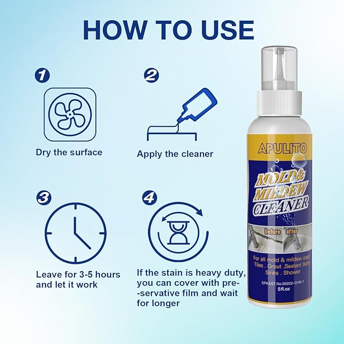 APULITO Household Cleaner Gel for Bathroom Shower Tile Kitchen Sink (Pack of 3)