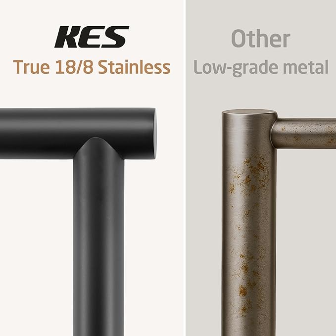 KES Natural Marble Toilet Paper Holder Stand Bathroom Free Standing Toilet Paper Holder 18/8 Stainless Steel, Matte Black, BPH285S1-BBK
