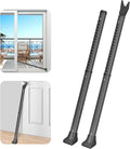 AceMining Upgraded Door Security Bar & Sliding Patio Bar, Heavy Duty Stoppers Adjustable Jammer for Home, Apartment, Travel (2 Pack,Grey)