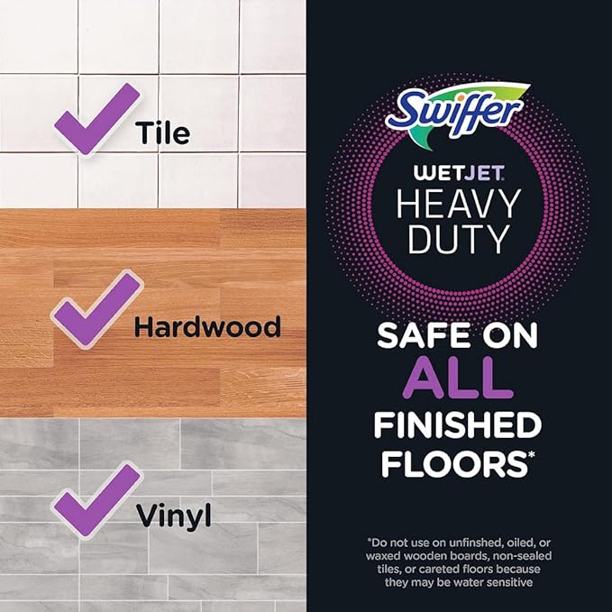Swiffer WetJet Heavy Duty Mopping Pad Refill, 30 Count