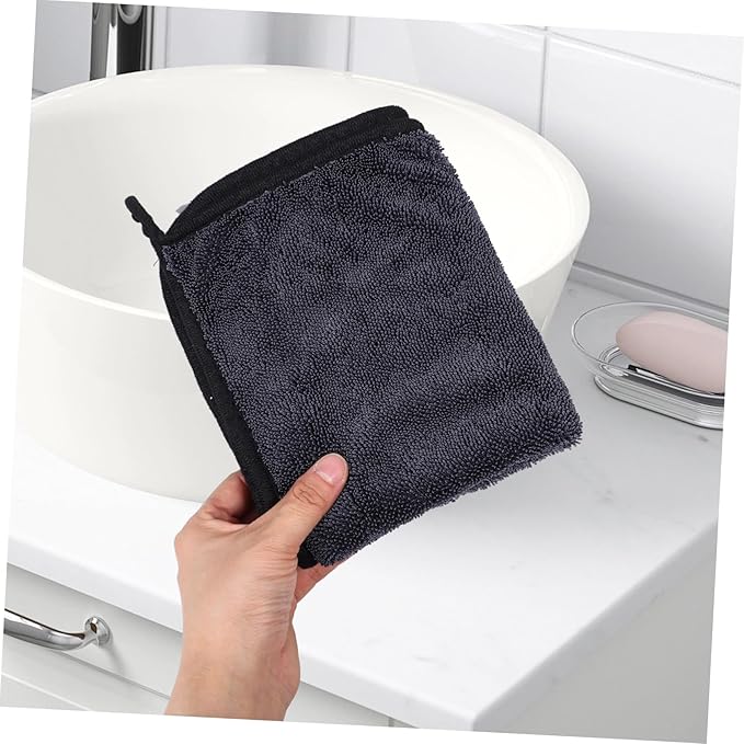 NOLITOY 2Pcs High Absorbency Car Cleaning Cloths Quick Drying Microfiber Towels for Windows Glass Durable Gentle Car Detailing Cloths Grey