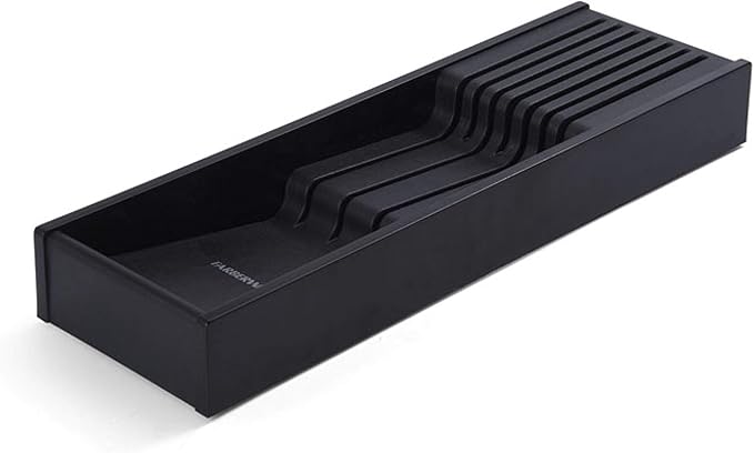 Farberware 5229614 7 Slot In Drawer Knife Organizer, 18-Inch, Black