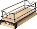 Rev-A-Shelf 9" Pullout Organizer for Cabinets, Single-Tier & Single-Wide Upright Sliding Storage for Kitchen Shelf, 5WU1-5W1-1