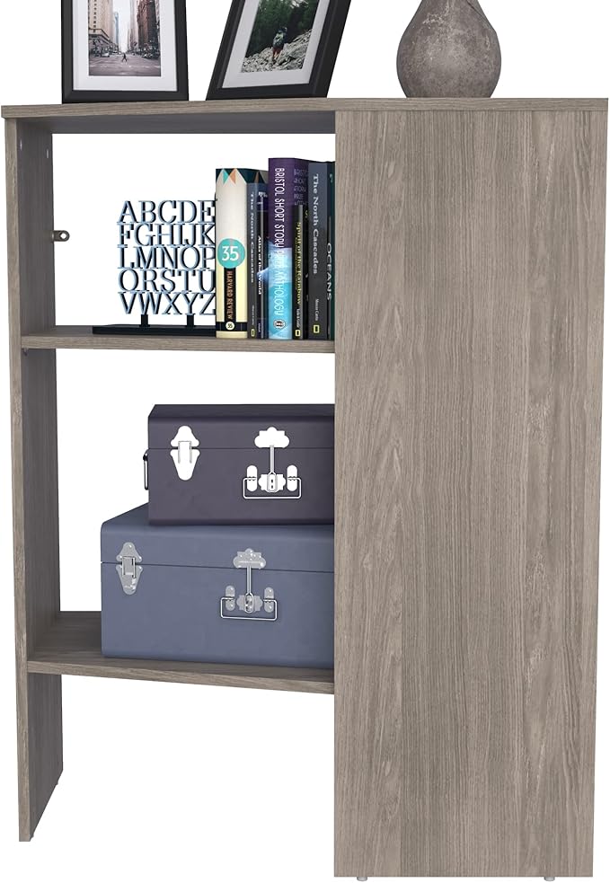 ClosetMaid SuiteSymphony Wood Corner Shelf Unit, 2 Shelves, Adjustable, Stacking, for Storage, Closet, Clothes, Shoes, Décor, Graphite Grey