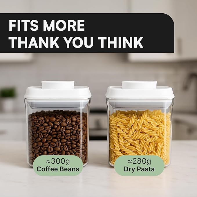 Bop Top | Airtight Meal Prep Containers with Lids | Food Storage Container Sets | Snack and Overnight Oats Fridge Organizer | Pantry and Kitchen Organization