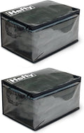 Hefty Large Flexible Tote with Breathable Mesh, Double Zipper, 2 Handles – Ideal for Moving or Clothes & Apparel Storage, Alternative to Plastic Bin, Organizer or Container – 2 Pack