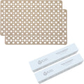 LUMA HOME Non Slip Bathtub Mat and Shower Mat Beige TPE Strong Suction Cups Aesthetic Bath Mat for Inside Shower with Soft Texture, Quick-Dry Drain Holes, Spa-Inspired Design 30x17” (75x43 cm) (2)