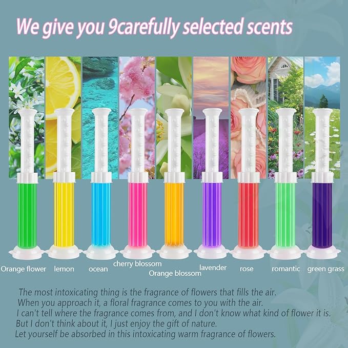 Toilet Bowl Cleaner Gel Stamp Kit, 117 Count, 9 Scents,bathroom Air Freshener (9)