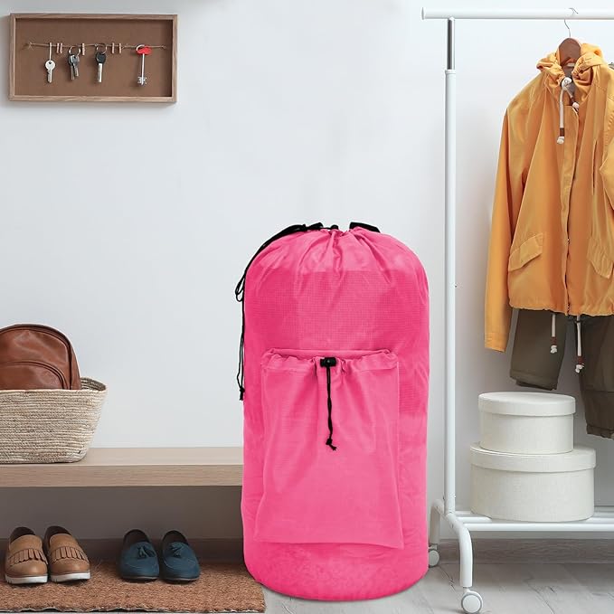 Laundry Bag Backpack Large Travel Laundry Bags with Shoulder Straps Durable Polyster Clothes Bag for College