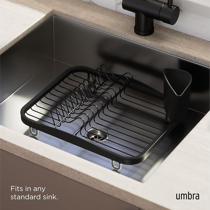 Umbra SINKIN Dish Rack Black