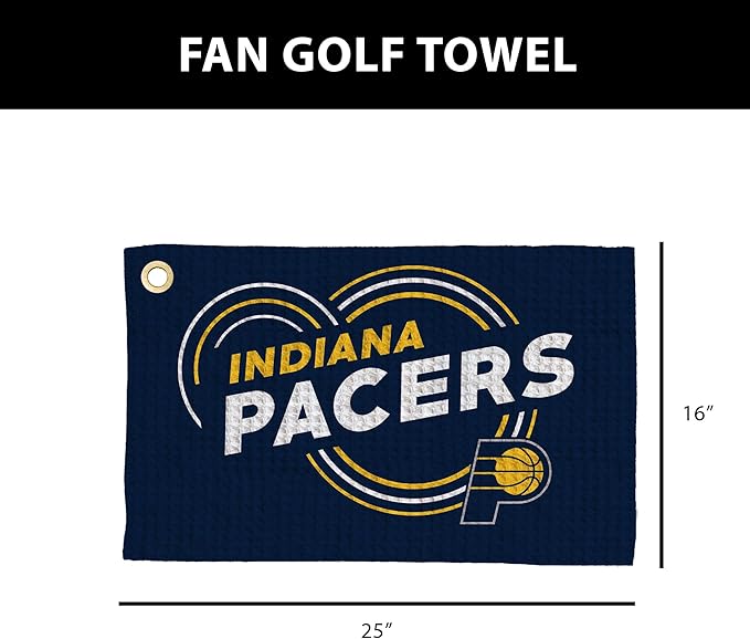 Northwest NBA Golf Towel – Official Licensed Microfiber Waffle Fabric, Absorbent 16x25 in Club Cleaning Accessory