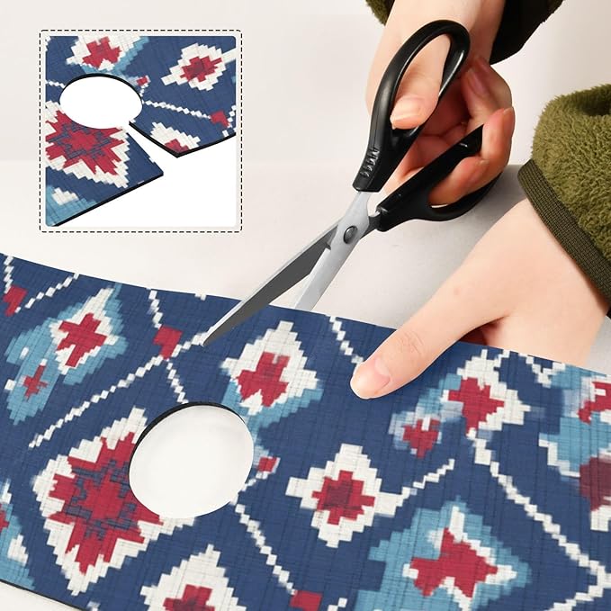 Kitchen Sink Splash Guard 1 PC 30 Inch Sink Faucet Mat Splash Guard for Bathroom Countertop Water Absorbent Foldable Cuttable Soft Washable Vintage Blue Floral Patriotic