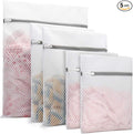 Muchfun 5Pcs Durable Honeycomb Mesh Laundry Bags for Delicates (1Large, 2Medium, 2Small)