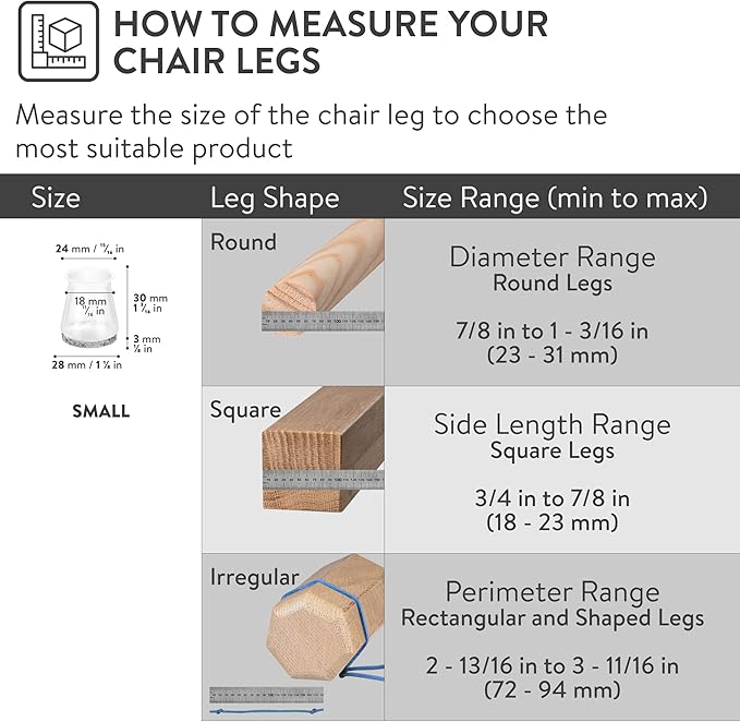 Aneaseit Chair Leg Floor Protectors - 16 pcs Dark Walnut - Felt Bottom Silicone Pads for Hardwood Floors & Furniture Feet - Rubber Caps for Chairs - Small