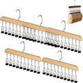 Closet Organizer with 10 Clips - Space Saving Hanging Closet Organizer, Multi-Purpose Storage Hanger for Pants, Leggings, Jeans, Sock, Shorts with Sturdy Steel Non-Slip Clips (5Pcs-A)