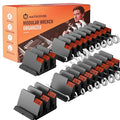 64 PCS Modular Wrench Organizer Wrench Holder - Wrench Tool Organizers for Tool Drawer Storage, Wrench Storage Set with Metric & SAE Label, Wrench Rack Tool Gift for Mechanics, Father, Men, Black