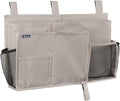Surblue Bedside Caddy Hanging Bed Organizer Storage Bag Pocket for Bunk and Hospital Beds, College Dorm Rooms Baby Bed Rails,Camp (8 Pockets),Gray