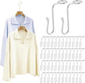 50pcs Hanger Connector Hooks, Clothes Hanger Organizer Space Saving Hanger Extender Hooks, Stacking Hanger Hooks Connection Hook, Closet Organizers and Storage Utility Hooks