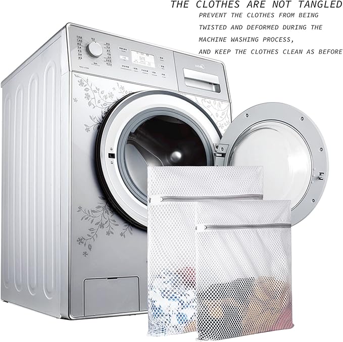 Extra Large Honeycomb Mesh Laundry Bag125gsm Net Fabric Durable and Reusable Delicate Wash Bag,Travel Organization Bag for Lingerie,Clothes,Jeans,Bath Towel,Sock (3 Large)
