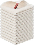 Niallant 12 Pack Cotton Kitchen Towels, Soft & Absorbent Dish Rags, 12x12 Inch