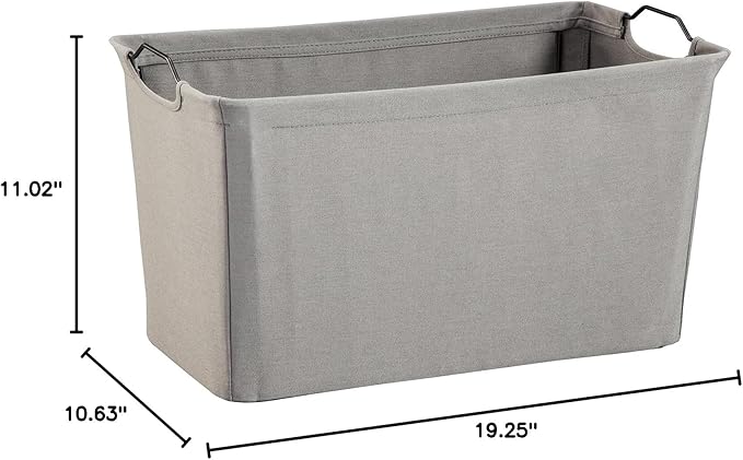 ClosetMaid 1629 Wide Wire Frame Fabric Bin, Dark Gray