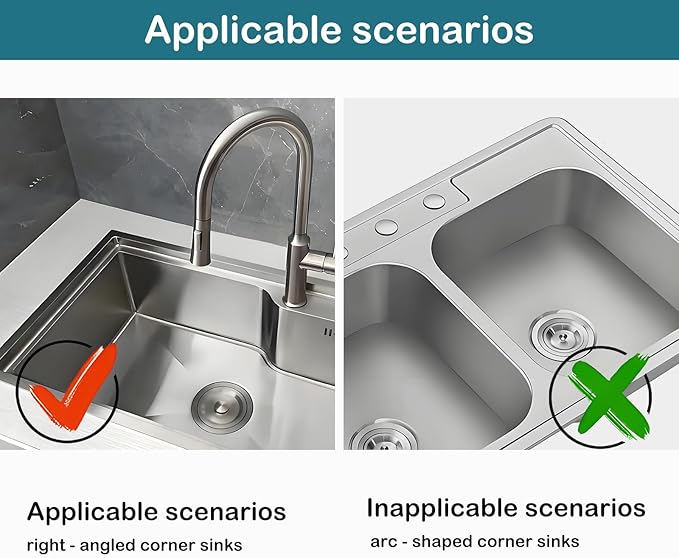 Suction Cup Sink Corner Rack,Sponge Holder with Strong Suction Cup, Kitchen Sink Organizer with Drainage Holes, Storage Rack for Bathroom, with Pizza - Shaped Sponge